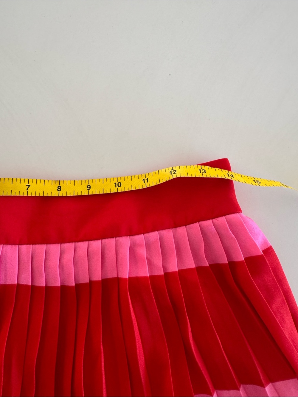 J. Crew Red and Pink Striped Pleated Midi Skirt - Picture 4 of 6